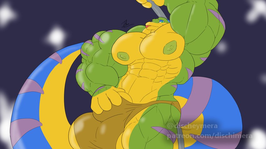 abs anthro balls biceps big_balls big_bulge big_muscles big_tail blep bulge dancing genitals groping_crotch huge_balls huge_bulge huge_muscles huge_tail hyper hyper_balls hyper_bulge hyper_genitalia hyper_muscles hyper_tail large_pecs large_sheath looking_at_viewer male muscular muscular_arms muscular_legs muscular_male muscular_thighs navel nipples pecs pole pole_dancing pose posing_for_picture solo tail thick_tail thick_thighs tongue tongue_out triceps conditional_dnp dischimera gex_(series) gex_the_gecko gecko lizard reptile scalie 16:9 widescreen