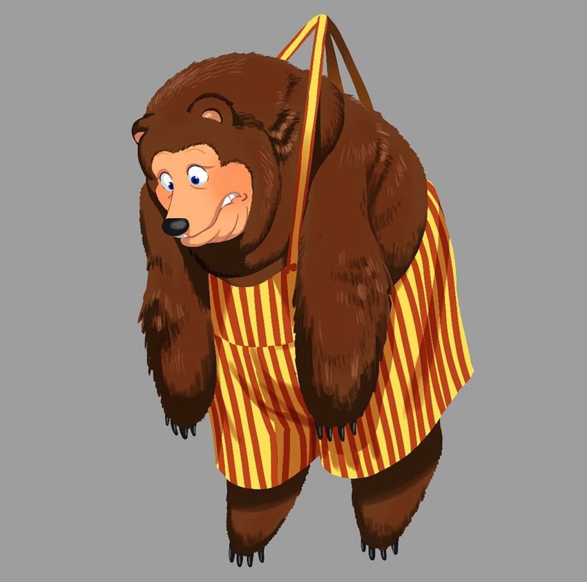 anthro brown_body brown_fur carried clothed clothing fur grey_background looking_down male nervous overweight overweight_anthro overweight_male scared shocked simple_background solo suspension kotobuki529 creative_engineering_incorporated showbiz_pizza_place the_rock-afire_explosion billy_bob_brockali bear brown_bear grizzly_bear mammal ursine colored digital_media_(artwork) hi_res