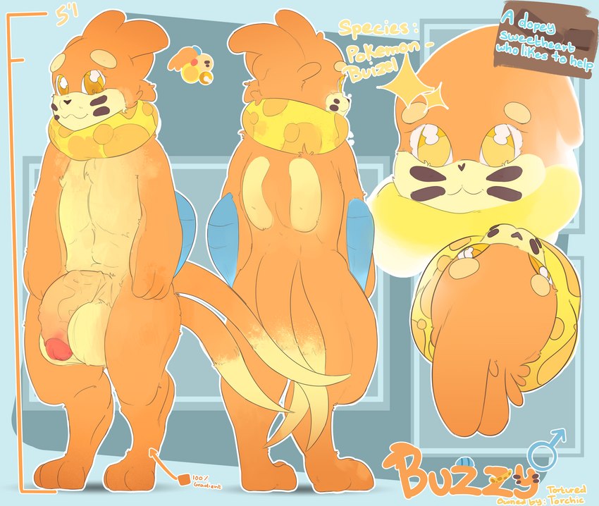 buzzy the buizel (nintendo and etc) created by anonymous artist