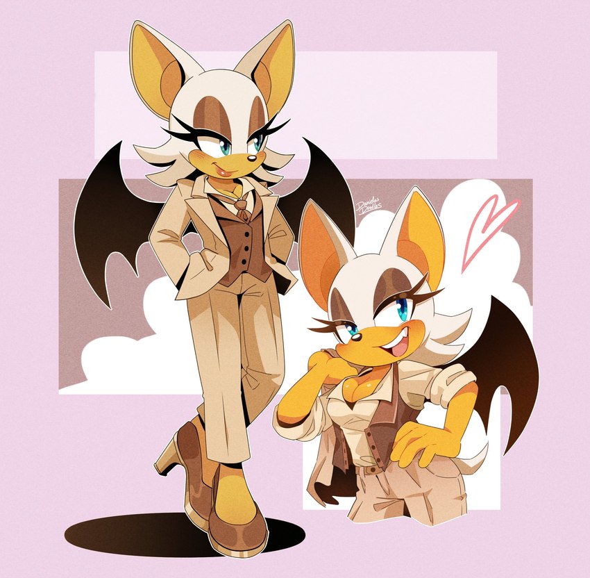 rouge the bat (sonic the hedgehog (series) and etc) created by danielasdoodles