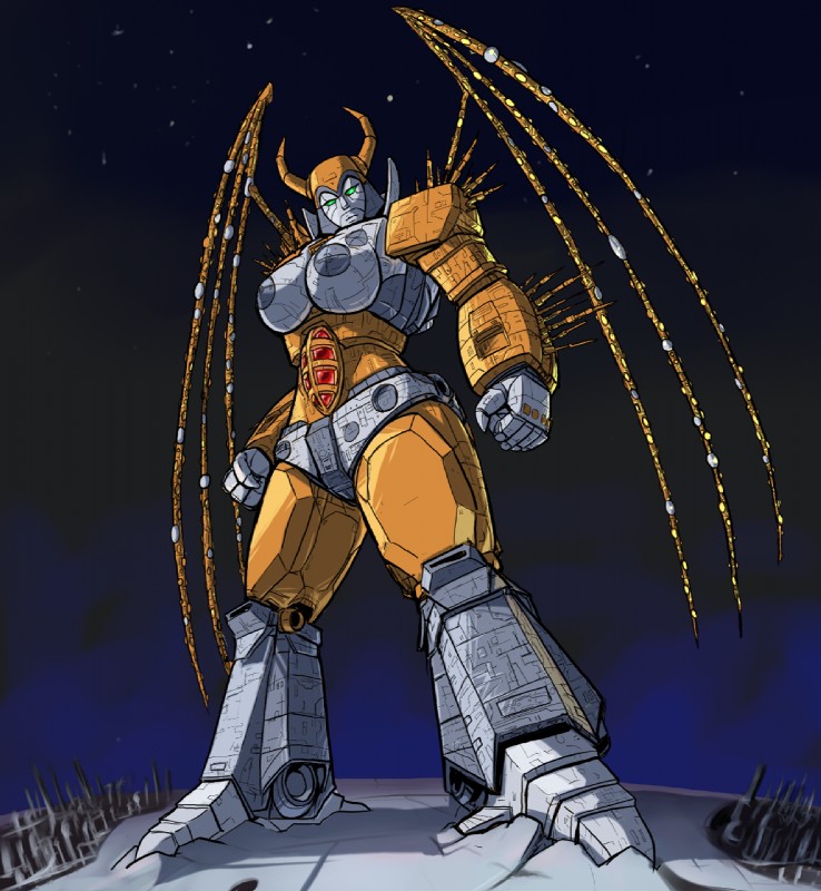 autobot big_breasts breasts crossgender female machine metal mtf_crossgender nipples non-mammal_nipples not_furry solo standing what what_has_science_done oniontrain hasbro takara_tomy transformers unicron_(transformer) cybertronian humanoid living_machine robot unicronian digital_media_(artwork) hi_res