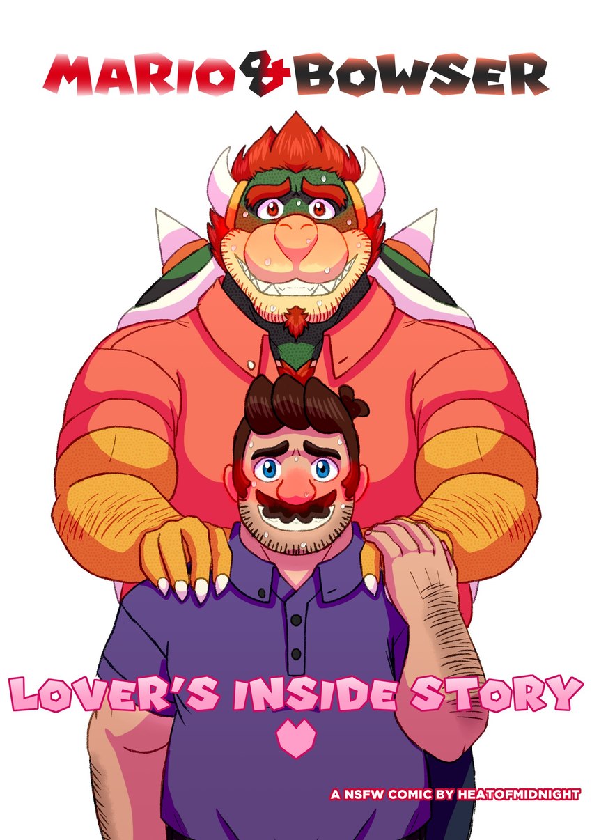 bowser and mario (mario bros and etc) created by dropsofmoonlight