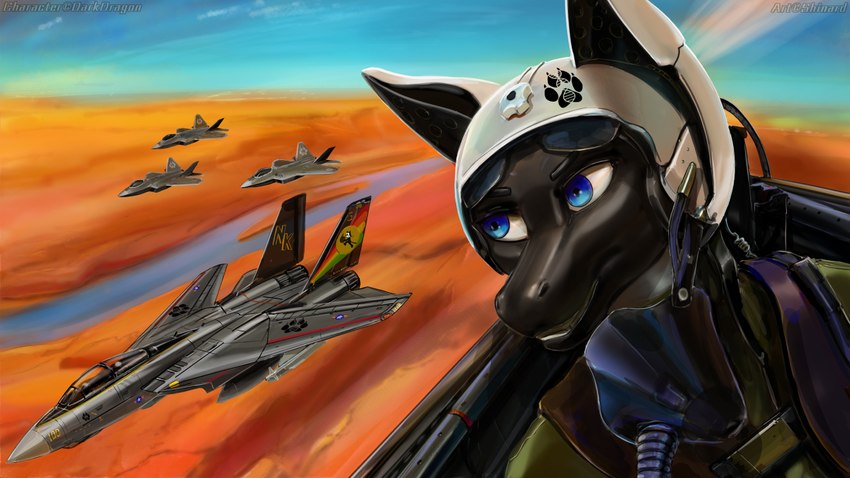 aircraft airplane anthro armor aviation blue_eyes cockpit desert f-22 flying headgear helmet inside_airplane male pilot pilot_suit pilot_uniform river sky smile solo vehicle shinard f-14 darkdragon23 f-14_tomcat f-22_raptor 16:9 widescreen