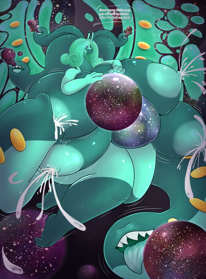 anthro areola astronomical_hyper big_breasts big_butt bodily_fluids breast_expansion breast_growth breasts butt butt_expansion clothing expansion female floating goo_hair green_areola green_hair green_nipples growth hair huge_breasts huge_butt hyper hyper_breasts hyper_butt intergalactic_macro lactating larger_female macro macro_focus multi_breast multi_breast_growth multiverse nipples overweight overweight_anthro overweight_female pregnant pregnant_female pseudo_hair size_difference slime solo space tail tail_mouth thick_thighs transformation transformation_through_vore universe unusual_anatomy unusual_tail vore wardrobe_malfunction reygunpocket_(artist) nintendo pokemon generation_6_pokemon goodra pokemon_(species) absurd_res hi_res