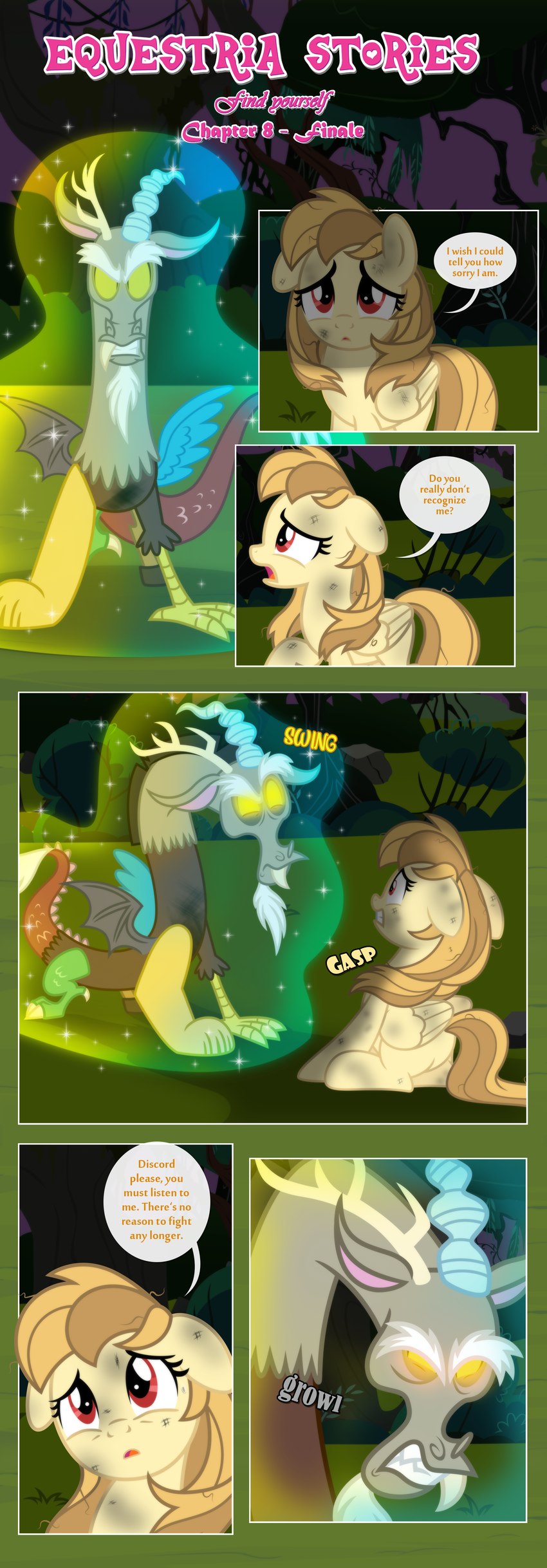 alice goldenfeather and discord (friendship is magic and etc) created by estories