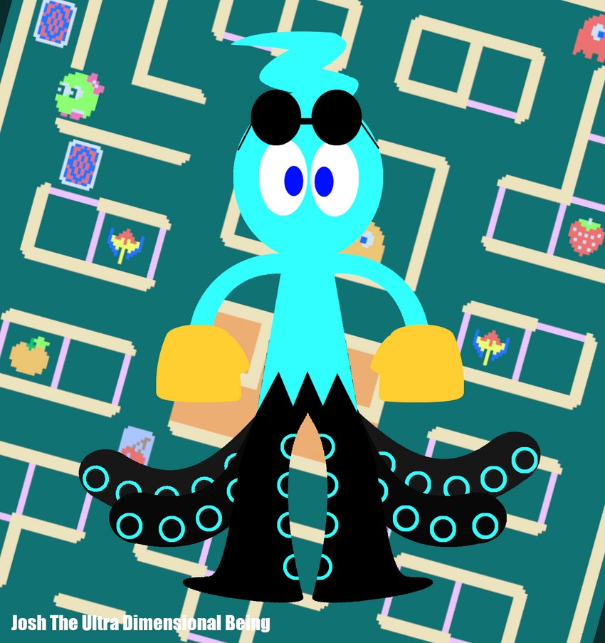 anthro blue_body blue_eyes eyewear looking_at_viewer male solo sunglasses tentacles josh_the_ultra_dimensional_being bandai_namco pac-man_(series) inky_(pac-man) cephalopod coleoid ghost humanoid marine mollusk octopodiform octopus spirit hi_res