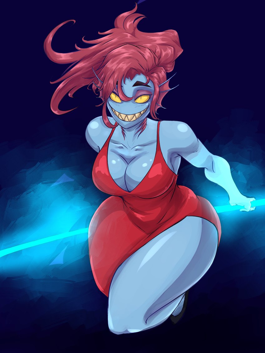 undyne (undertale (series)) created by dragmarok