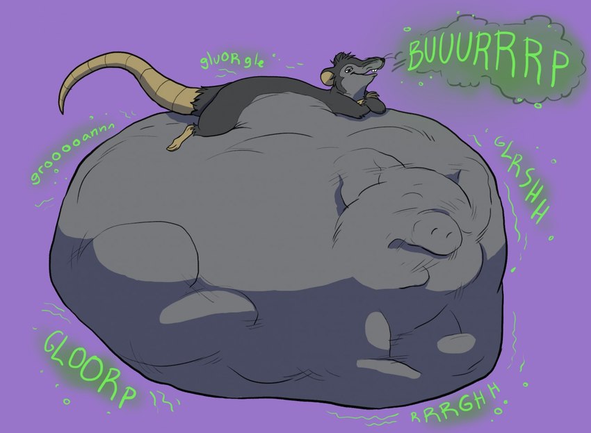 abdominal_bulge belly belly_on_ground big_belly bodily_noises bubble buckteeth burp_cloud burping crossed_arms different_sound_effects digestion digestion_noises duo extended_sound_effect feral feral_pred forced fully_inside fur glorp glorsh glurgle huge_belly hyper hyper_belly larger_prey lying male male_pred motion_lines on_front onomatopoeia open_mouth oral_vore raised_tail resting_on_belly rumbling_stomach side_view smaller_pred soft_vore sound_effect_variant sound_effects struggling tail teeth text vore vowelless vowelless_sound_effect whiskers 934 templeton_(charlotte's_web) wilbur_(charlotte's_web) domestic_pig mammal murid murine rat rodent suid suine sus_(pig) 2020 digital_media_(artwork) shaded