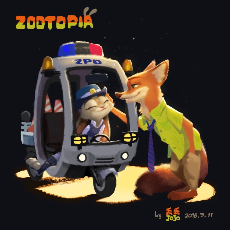 judy hopps and nick wilde (zootopia and etc) created by funzo
