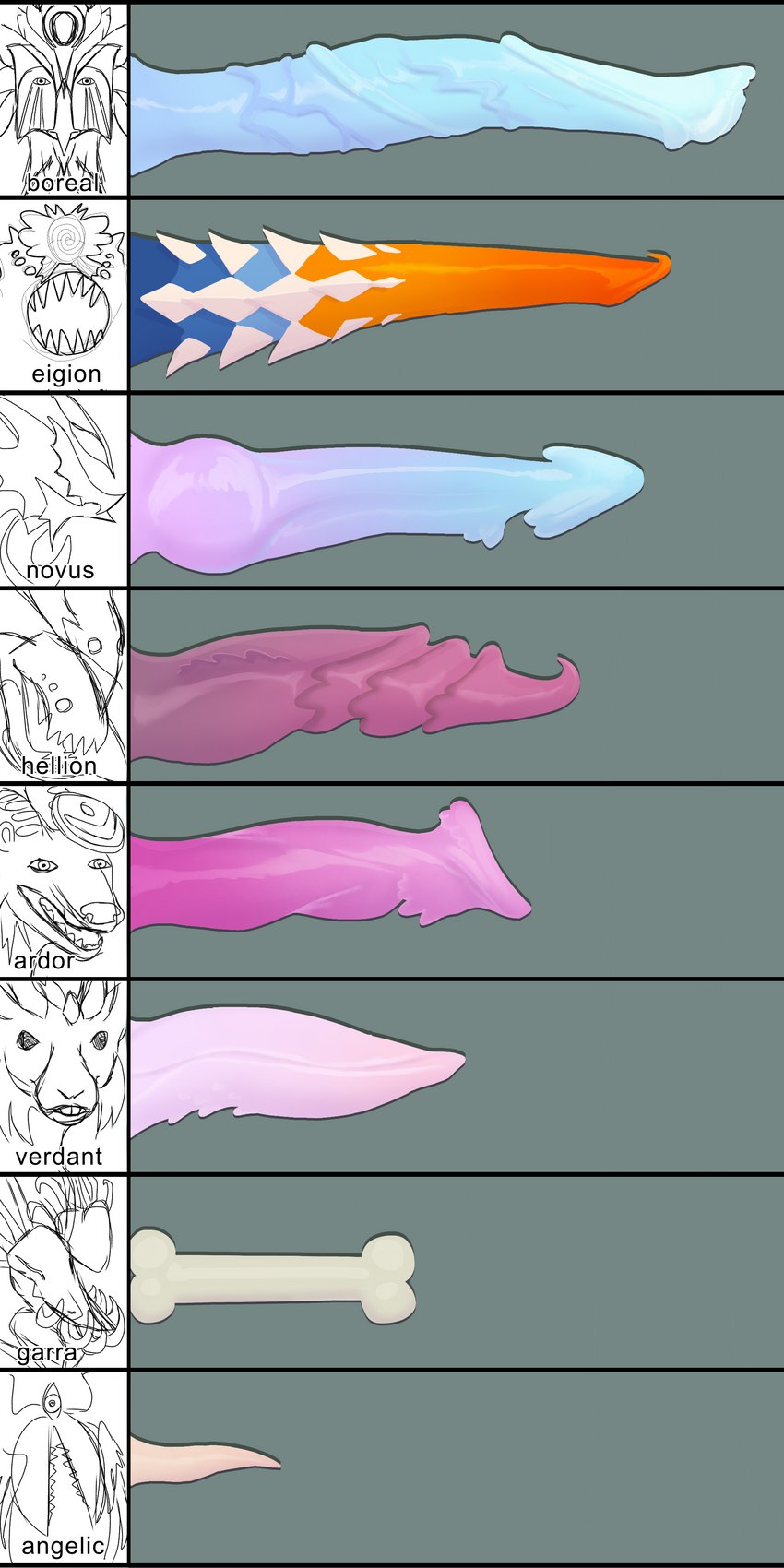 animal_genitalia animal_penis blue_penis chart equine_genitalia equine_penis genitals group humor hybrid_genitalia hybrid_penis male orange_penis penis penis_chart pink_penis purple_penis soul_devouring_eyes spiked_penis spikes spikes_(anatomy) tapering_penis saulgreatman creatures_of_sonaria penis_lineup roblox angelic_warden ardor_warden boreal_warden eigion_warden garra_warden hellion_warden novus_warden verdant_warden warden_(creatures_of_sonaria) 1:2 absurd_res hi_res