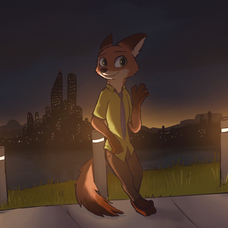 nick wilde (zootopia and etc) created by enginetrap