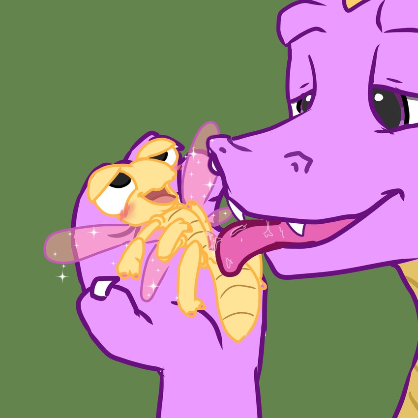 sparx and spyro (spyro reignited trilogy and etc) created by muffinlewds