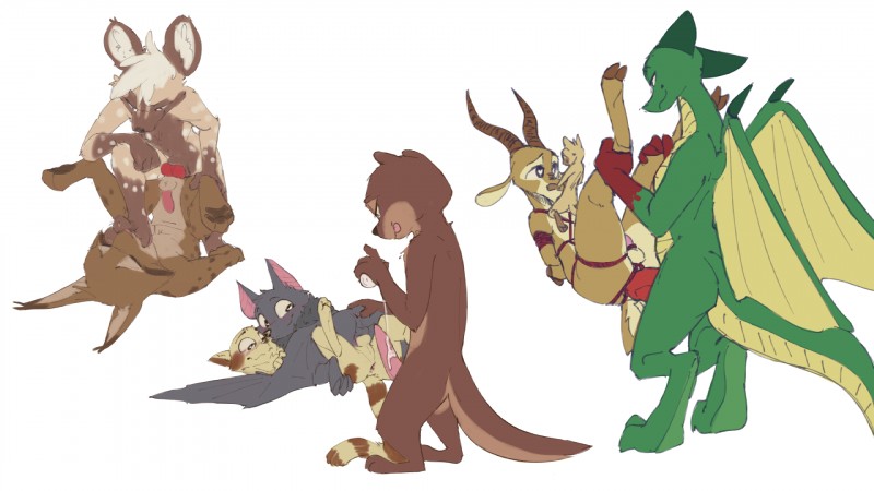 deke, marc, malphas, milo, otterly, and etc (mythology) created by ittybittykittytittys