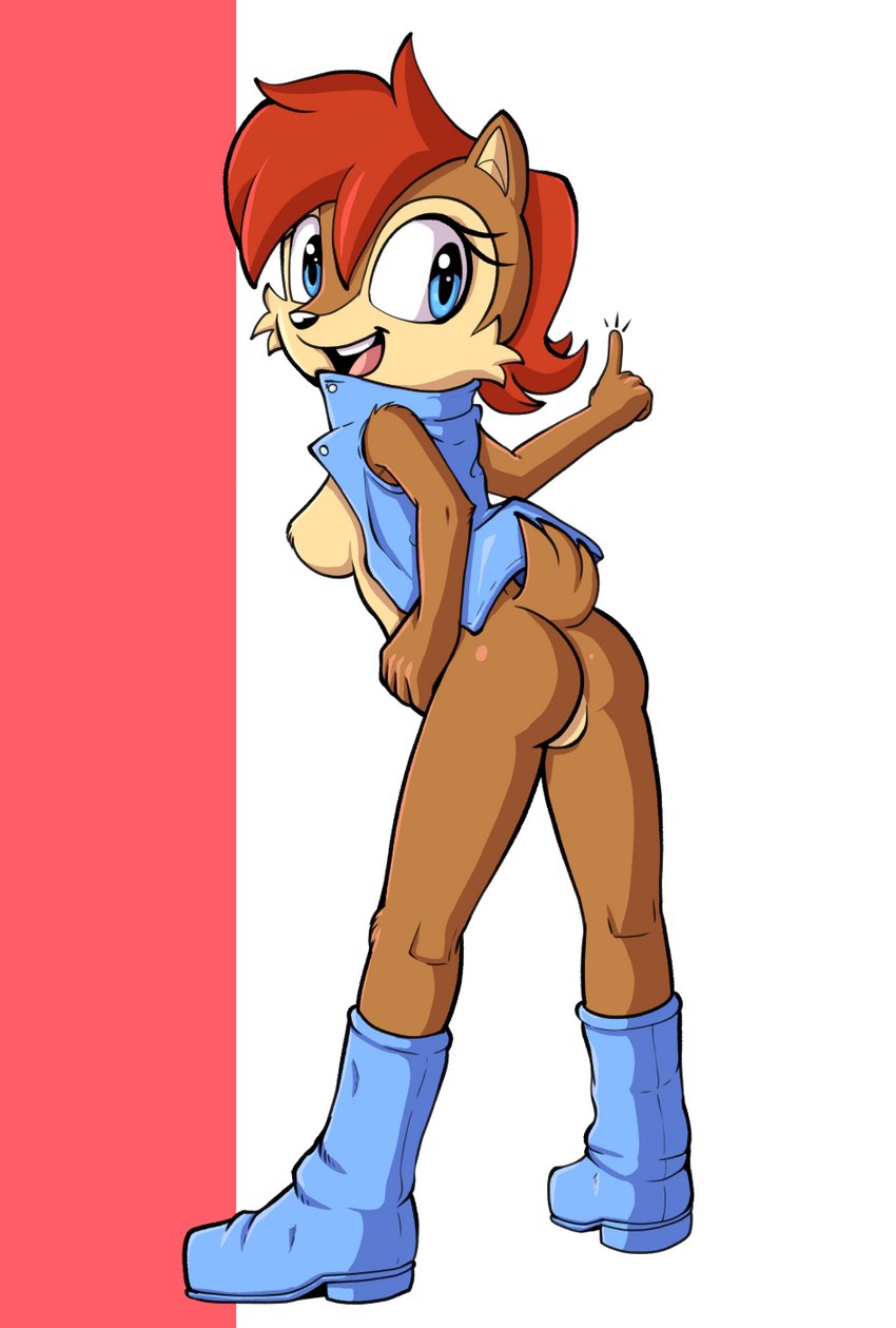 sally acorn (sonic the hedgehog (archie) and etc) created by fourssss