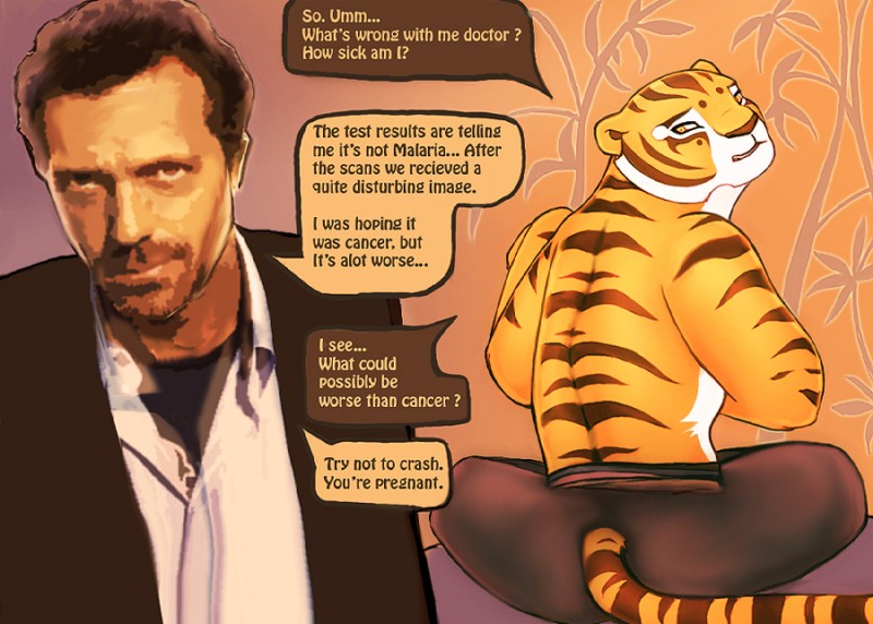 gregory house and master tigress (kung fu panda and etc) created by shanbazall