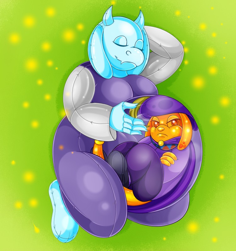 anthro bound clothed clothing encasement female female_pred inflatable latex simple_background smile vore shokly~ neopets undertale undertale_(series) hayati toriel animate_inanimate boss_monster_(undertale) bovid caprine jelly_neopet living_inflatable mammal neopet_(species) royal_neopet zafara_(neopets) digital_media_(artwork) hi_res