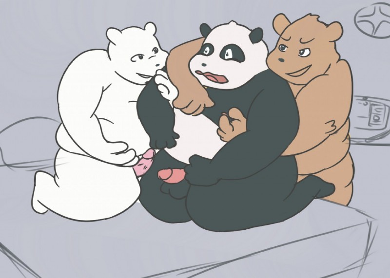 grizzly, ice bear, and panda (cartoon network and etc)