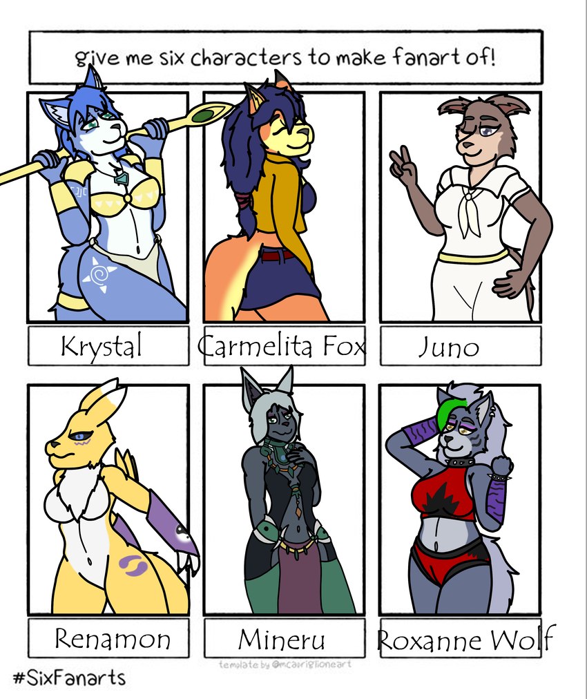 anthro ear_piercing ear_ring female group krystal's_staff piercing ring_piercing dank-artistic-fox bandai_namco beastars digimon five_nights_at_freddy's five_nights_at_freddy's:_security_breach nintendo scottgames sly_cooper_(series) sony_corporation sony_interactive_entertainment star_fox steel_wool_studios sucker_punch_productions tears_of_the_kingdom the_legend_of_zelda carmelita_fox juno_(beastars) krystal_(star_fox) mineru roxanne_wolf canid canine canis digimon_(species) fox mammal renamon wolf zonai absurd_res hi_res