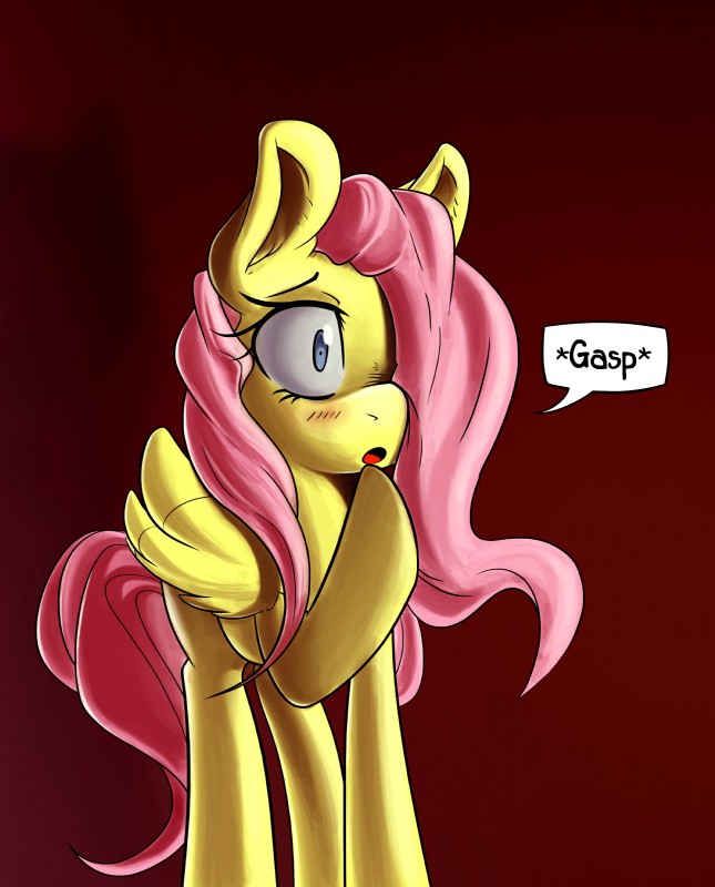 dialogue feathered_wings feathers female feral fur gradient_background green_eyes hair pink_hair simple_background solo speech_bubble text wings yellow_body yellow_feathers yellow_fur dori-to sourspot friendship_is_magic hasbro my_little_pony mythology fluttershy_(mlp) equid equine mammal mythological_creature mythological_equine pegasus 2015 absurd_res english_text hi_res