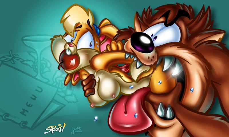 lola bunny and tasmanian devil (warner brothers and etc) created by unknown artist