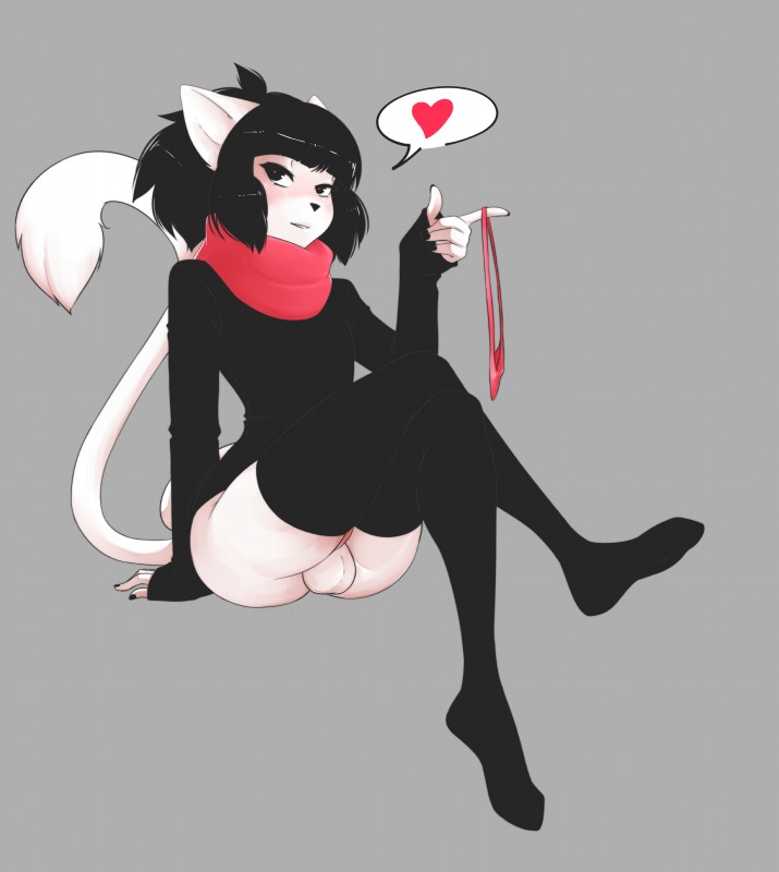 anthro balls biped black_hair bottomless clothed clothing crossdressing crossed_legs femboy genitals hair heart_eyes heart_symbol humanoid_genitalia humanoid_penis legwear looking_at_viewer male panties penis solo stockings underwear white_balls suelix mercy_(suelix) felid mammal absurd_res digital_media_(artwork) hi_res