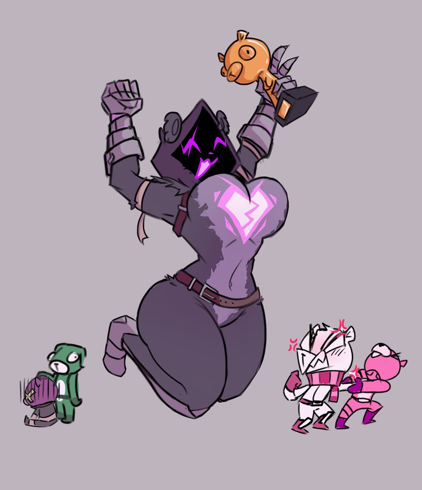 :3 angry anthro armor award belt big_breasts bodysuit bouncing_breasts breasts broken_heart clothing eyes_closed female female_focus gauntlets gloves grey_background group handwear happy heart_symbol holding_award holding_object holding_trophy jumping navel open_:3 open_mouth sad simple_background skinsuit thick_thighs tight_clothing trophy wide_hips unknown_artist epic_games fortnite bundles_(fortnite) clover_team_leader cuddle_team_leader raven_team_leader bear canid canine canis domestic_dog mammal polar_bear ursine absurd_res hi_res