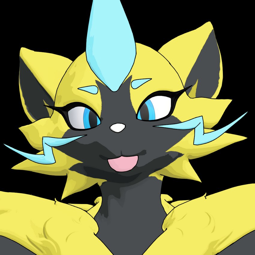 ambiguous_gender anthro blep blue_body blue_eyes blue_fur blue_markings fur grey_body looking_at_viewer markings solo tongue tongue_out yellow_body yellow_fur ebonclaws nintendo pokemon warfare_machine warfare_zeraora generation_7_pokemon legendary_pokemon pokemon_(species) zeraora 1:1 3d_(artwork) alpha_channel cel_shading digital_media_(artwork) shaded