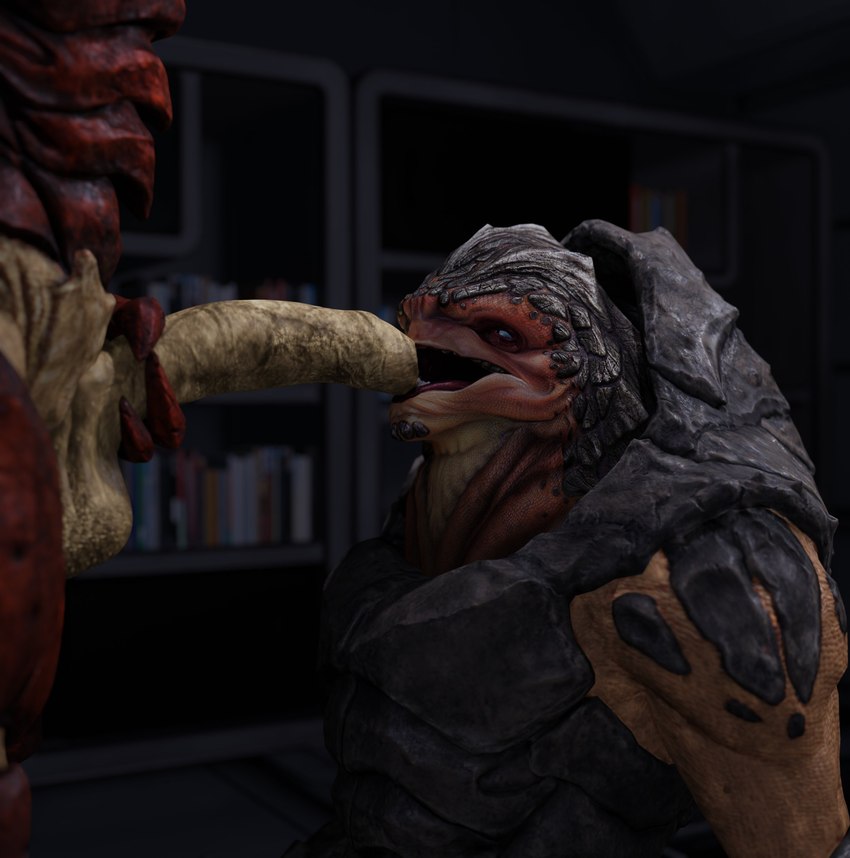 grunt and urdnot wrex (electronic arts and etc) created by cheap-wazoo