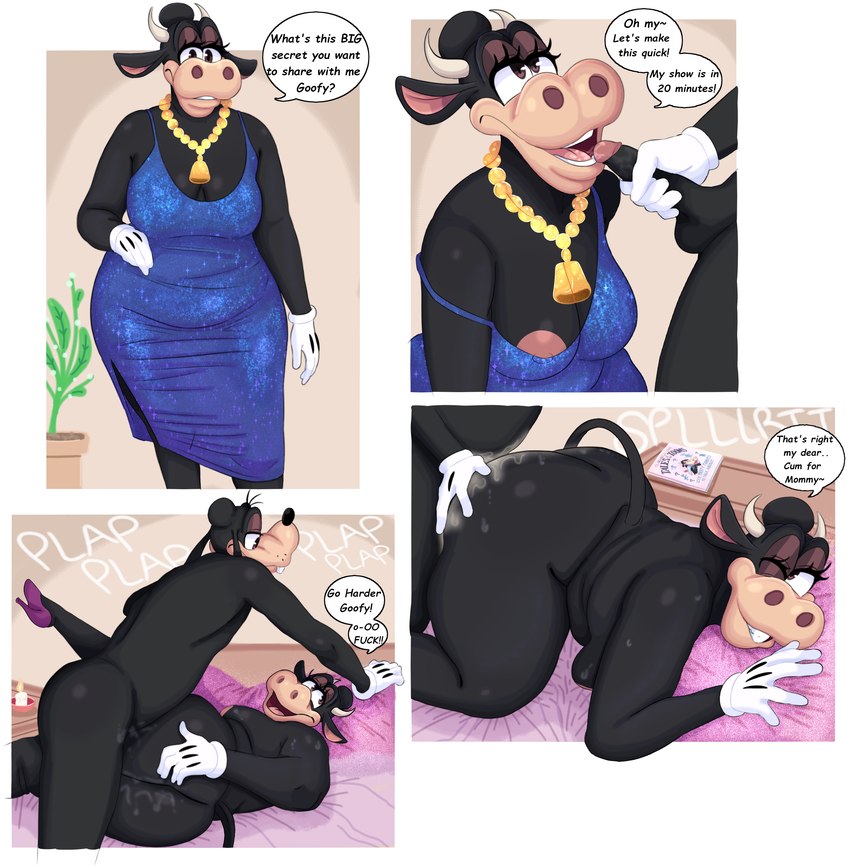 clarabelle cow and goofy (disney) created by boolishclara