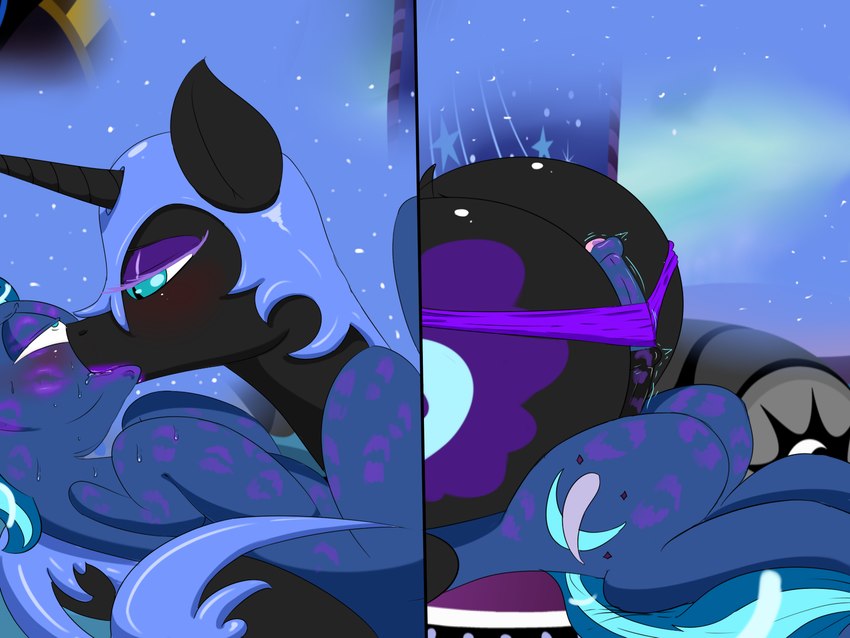 midnight eclipse and nightmare moon (friendship is magic and etc) created by digitaldomain123