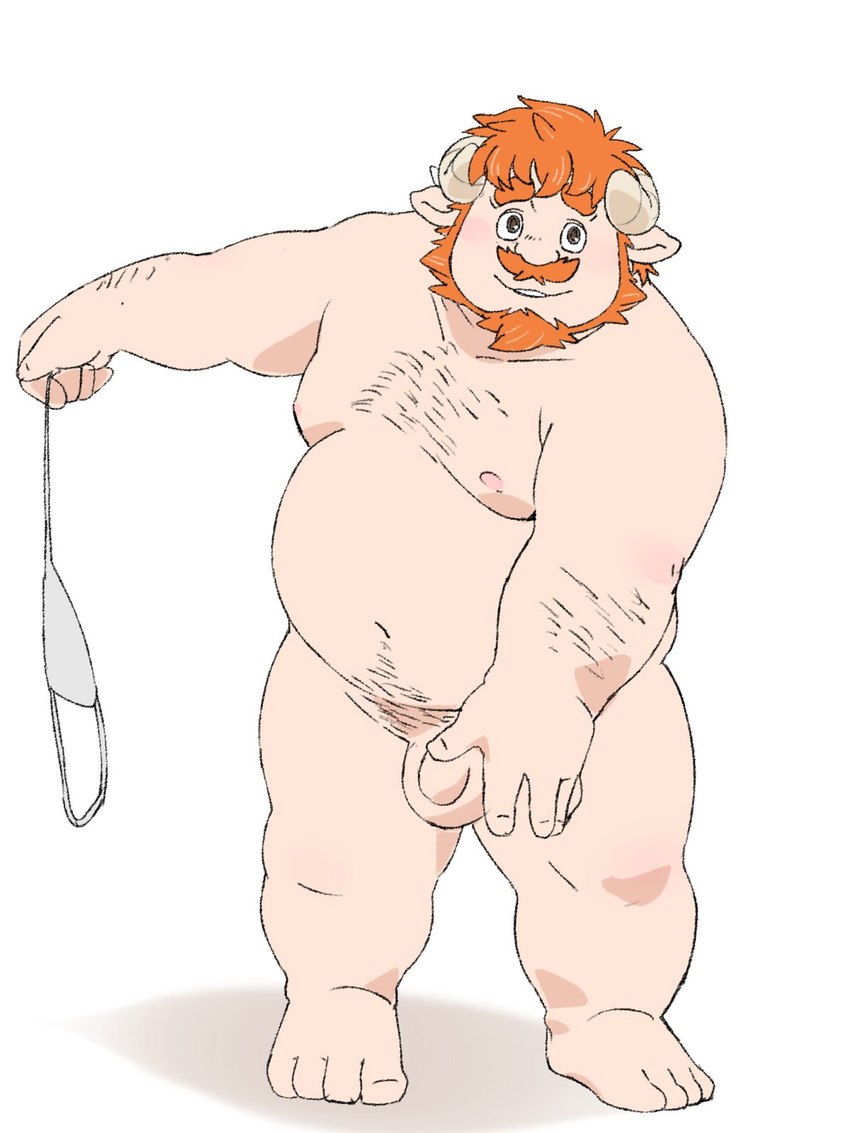 asian_clothing balls beard belly clothing east_asian_clothing facial_hair fundoshi genitals horn humanoid_pointy_ears japanese_clothing kemono male moobs nipples overweight overweight_male penis pointy_ears simple_background solo underwear white_background white_clothing white_fundoshi white_underwear inunoshippo crave_saga horned_humanoid humanoid satyr unknown_species 2024 3:4 hi_res