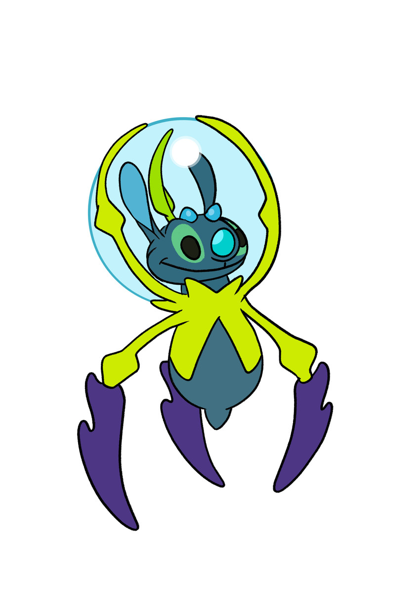 3_legs ambiguous_gender black_eyes empty_eyes green_body simple_background smile solo white_background tombola1993 disney lilo_and_stitch nintendo pokemon pix_(lilo_and_stitch) alien dewpider experiment_(lilo_and_stitch) generation_7_pokemon hybrid pokemon_(species) 2020 absurd_res crossover digital_media_(artwork) flat_colors hi_res