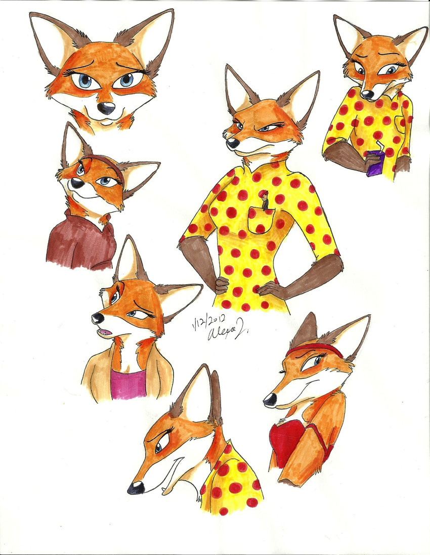 accessory angry anthro blush brush clothing confusion expressions female headband jacket jogging_outfit juice_box looking_at_viewer looking_back mature_anthro mature_female paintbrush smile solo topwear stray-sketches fantastic_mr._fox mrs._felicity_fox canid canine fox mammal red_fox true_fox 2012 expression_sheet hi_res