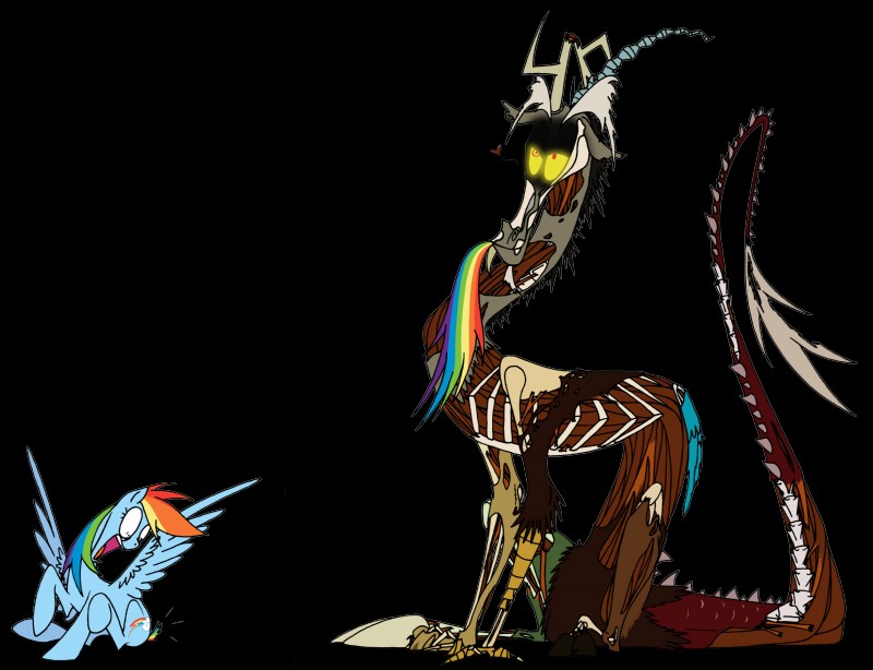 alternate_species blue_body blue_feathers blue_fur bone duo feathered_wings feathers female flesh fur glowing glowing_eyes gore hair heart_symbol male multicolored_hair purple_eyes rainbow_hair red_eyes rotting shocked simple_background surprise transparent_background what_has_magic_done wings grievousfan friendship_is_magic hasbro my_little_pony mythology discord_(mlp) rainbow_dash_(mlp) chimera draconequus equid equine mammal mythological_creature mythological_equine pegasus undead zombie 2013 absurd_res alpha_channel hi_res