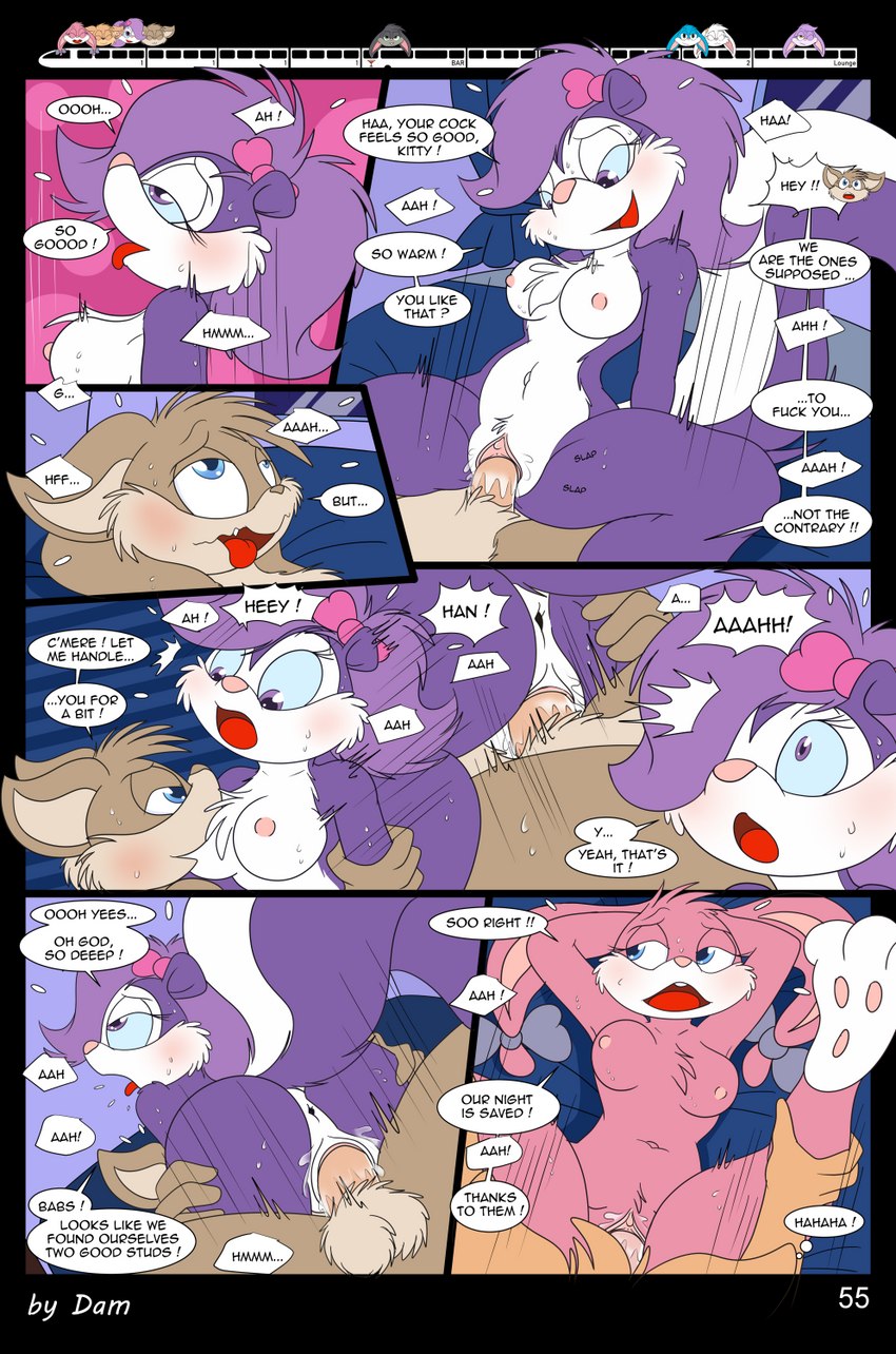 babs bunny and fifi la fume (tiny toon adventures and etc) created by dam (artist)