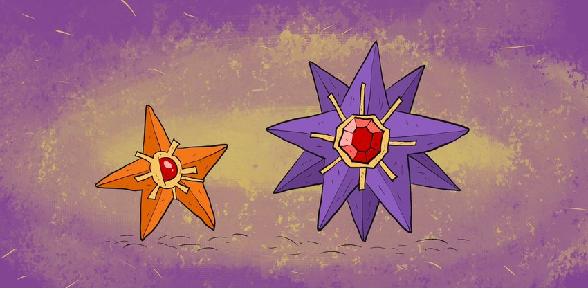 ambiguous_gender brown_body brown_skin gem multi_limb purple_background simple_background star beapeabear nintendo pokemon asterozoan echinoderm generation_1_pokemon marine pokemon_(species) starfish starmie staryu hi_res