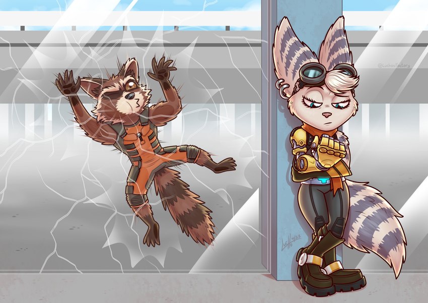 rivet and rocket raccoon (sony interactive entertainment and etc) created by luchosfactory