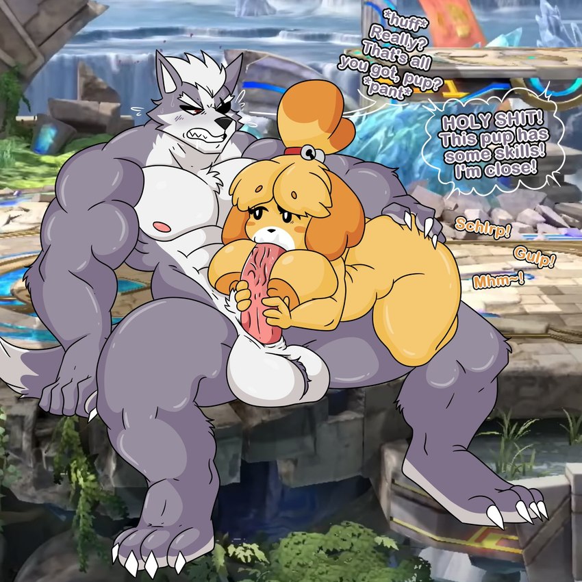 isabelle and wolf o'donnell (super smash bros. ultimate and etc) created by sprigatitoartz