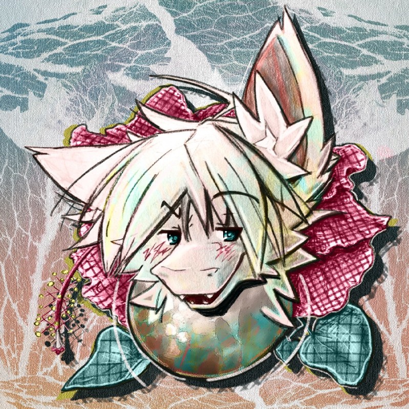 big_ears blue_eyes blush open_mouth sea solo water egohusky mythology kyu dragon mythological_creature mythological_scalie scalie headshot_portrait portrait