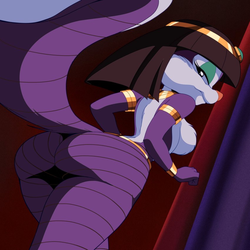 anthro butt egyptian female looking_at_viewer solo pepipopo tiny_toon_adventures warner_brothers fifi_la_fume mammal mephitid skunk 1:1 hi_res