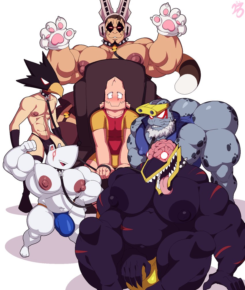 age_difference anthro bdsm beak beard brain brainwashing bulge butt facial_hair glowing glowing_eyes group hypnosis larger_male leash male mature_male mind_control muscular muscular_male nipples older_male organs pecs petplay roleplay size_difference smaller_male submissive submissive_male younger_male bobthetanuki my_hero_academia chatora_yawara fumikage_tokoyami koji_koda principal_nezu selkie_(my_hero_academia) animal_humanoid avian avian_humanoid bird bird_humanoid brain_creature corvid corvid_humanoid felid felid_humanoid human humanoid hybrid mammal mammal_humanoid marine monster monstrous_humanoid nomu oscine passerine pinniped quirked_human_(my_hero_academia) seal spotted_seal hi_res trans_(lore) trans_man_(lore)