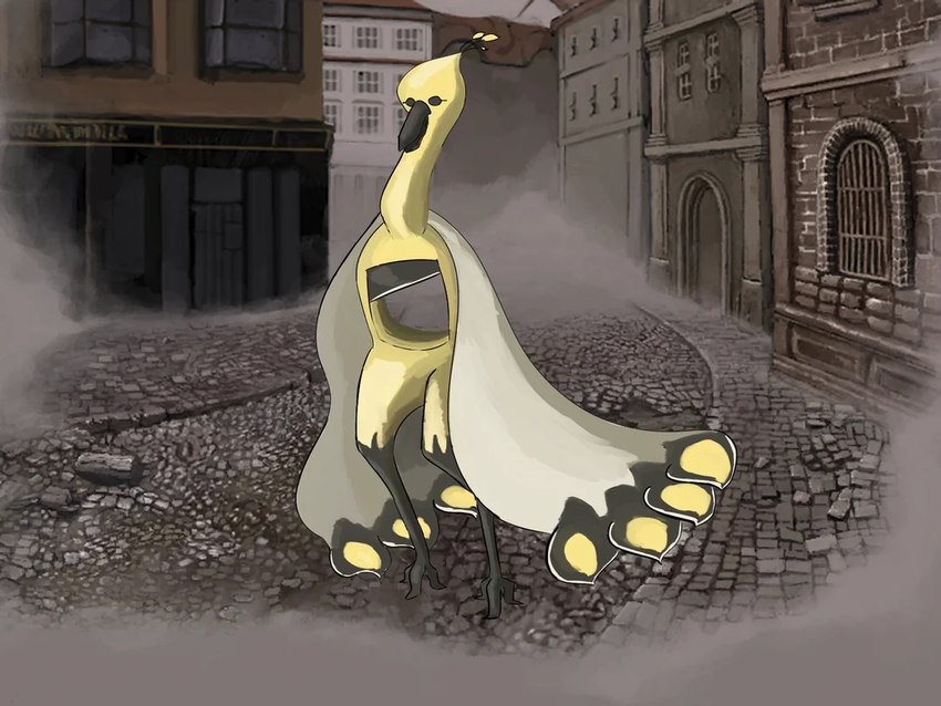 3_toes anthro avian_feet beak black_beak black_legs building claws detailed_background door feathers feet game_background glistening glistening_body guillotine hole_(anatomy) male simple_eyes solo spots spotted_wings standing street toe_claws toes white_body white_feathers window winged_arms wings yellow_body yellow_feathers yellow_spots themorningsdream fear_&_hunger_2:_termina fear_and_hunger fan_character pav_(fear_and_hunger) the_peacock_(themorningsdream) avian bird galliform moonscorched peafowl phasianid 2024 4:3 colored shaded