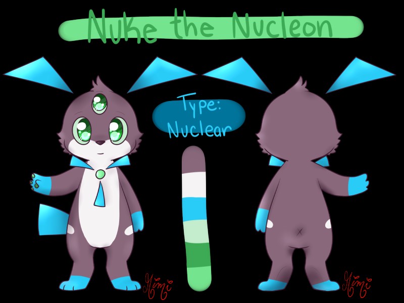 fan character and nuke the nucleon (pokemon uranium and etc) created by mimi the fox