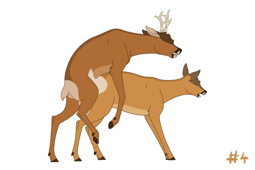 antlers balls brown_body brown_fur clenched_teeth cloven_hooves duo ears_back ears_up eyelashes eyes_closed female female_penetrated feral feral_on_feral feral_penetrated feral_penetrating from_behind_position fur genitals grunting hooves horn humping in_heat love male male/female male_penetrating male_penetrating_female moan mounting on_hind_legs open_mouth orgasm penetration penile penile_penetration penis_in_pussy pivoted_ears quadruped romantic romantic_couple rutting seductive sex short_tail simple_background simultaneous_orgasms tail tan_body tan_fur teeth text vaginal vaginal_penetration reinderworld cervine deer mammal new_world_deer roe_deer 2023 3:2 digital_drawing_(artwork) digital_media_(artwork)