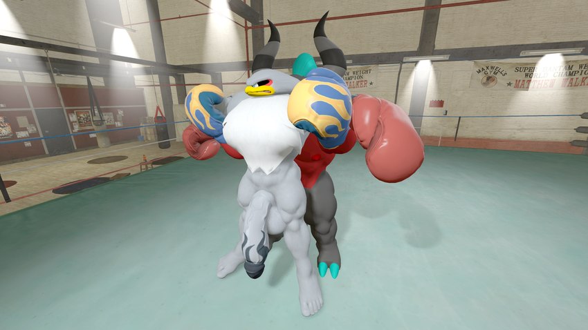 anal anal_penetration anthro balls big_balls big_penis boxing boxing_gloves clothing duo fighting_ring from_behind_position genitals grimace half-erect handwear huge_penis male male/male muscular muscular_male penetration penis sex sport vein veiny_penis berryuhhd sega sonic_riders sonic_the_hedgehog_(series) storm_the_albatross the_deadly_six zavok albatross avian bird procellariiform zeti 3d_(artwork) digital_media_(artwork) hi_res source_filmmaker_(artwork)