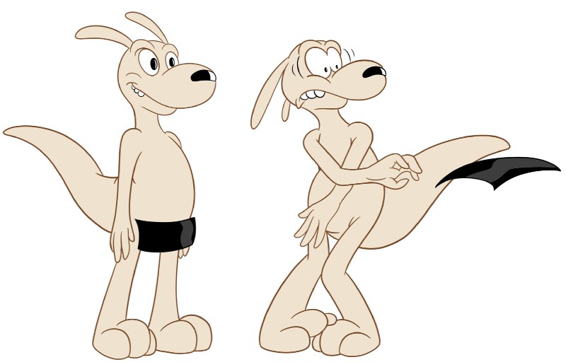 anthro barefoot biped breaking_the_fourth_wall censor_bar covering covering_self embarrassed exposed featureless_crotch feet floppy_ears knock-kneed male nude overbite physical_censor_bar pigeon_toed simple_background solo teeth wide_eyed wind x231_(artist) nickelodeon rocko's_modern_life rocko_rama macropod mammal marsupial wallaby 2018 censored