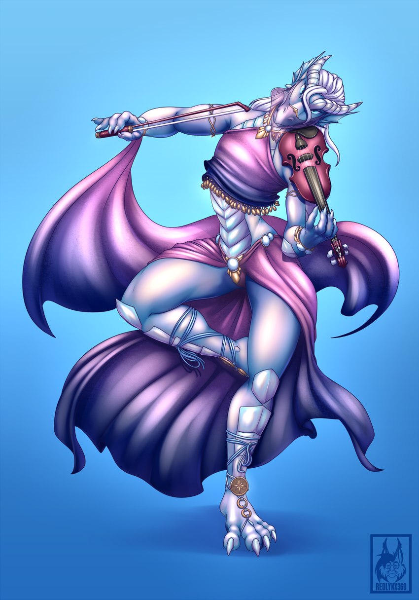 ambiguous_gender anthro clothing fantasy feminine_pose magic male musician solo redlynx369 dungeons_and_dragons hasbro wizards_of_the_coast dragonborn_(dnd) digital_drawing_(artwork) digital_media_(artwork) hi_res shaded