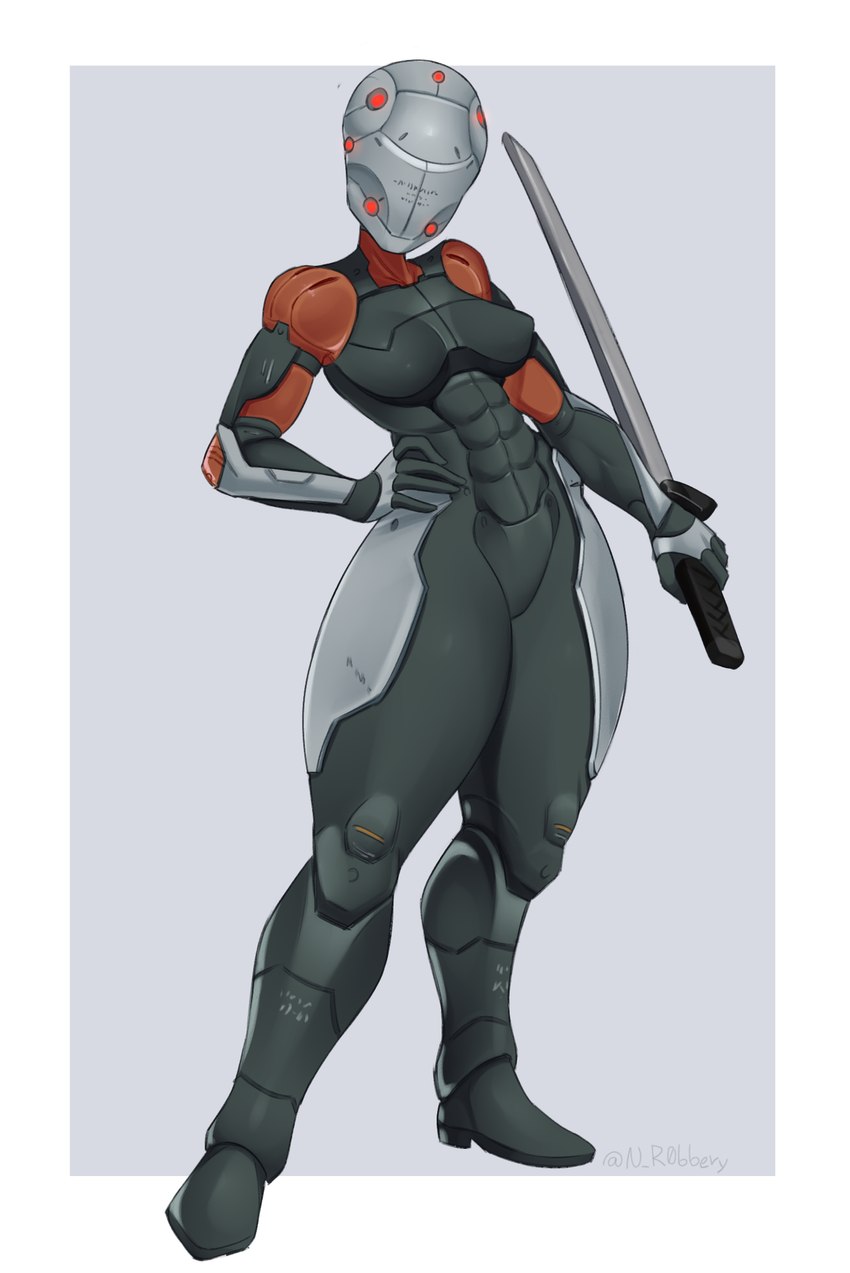 armor bodysuit clothed clothing cybernetics female fully_clothed machine melee_weapon skinsuit solo sword tight_clothing weapon nightrobbery konami metal_gear metal_gear_(series) metal_gear_solid_2 olga_(metal_gear) cyborg human mammal nanomachines hi_res