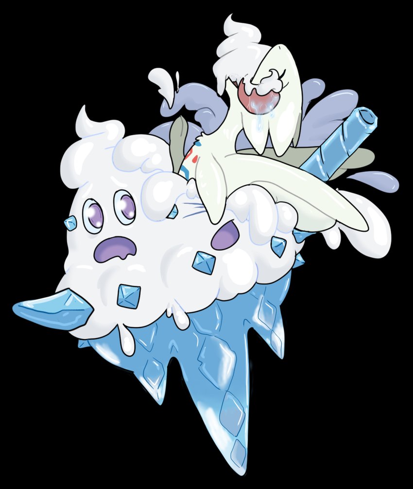 alive ambiguous_gender dessert dying eating food gore hard_vore ice_cream scared vore littlepinebox nintendo pokemon food_creature generation_2_pokemon generation_5_pokemon pokemon_(species) togetic vanilluxe