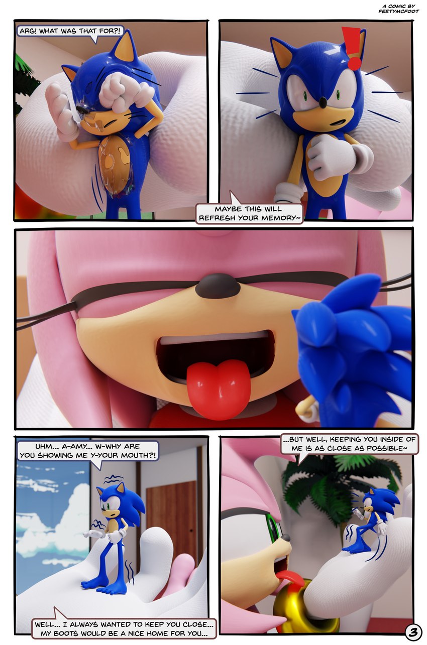 anthro anthro_pred dialogue duo extreme_size_difference female female_pred licking male male/female micro size_difference speech_bubble text tongue tongue_out vore feetymcfoot sega sonic_the_hedgehog_(series) amy_rose sonic_the_hedgehog eulipotyphlan hedgehog mammal 3d_(artwork) absurd_res comic digital_media_(artwork) english_text hi_res